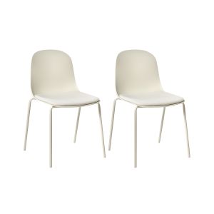 Conjunto de 2 sillas de conferencia dorr beige claro