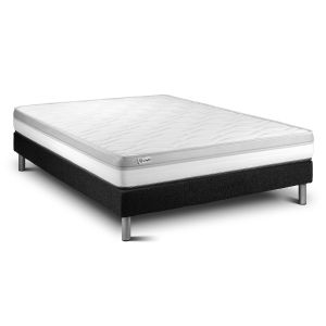 Conjunto vital relax 140 x 190 cm somier kit negro
