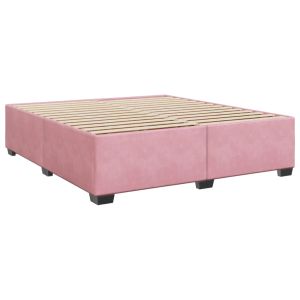 vidaXL estructura cama sin colchón terciopelo rosa 200x200 cm