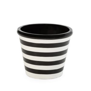 Macetero 60x60x49 fibrocemento blanco, negro
