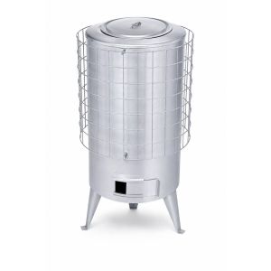 Estufa de leña circular nº4 de 6,7 kw plata - garcía