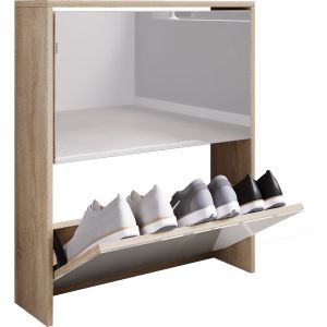 Vcm - gabinete de zapatos amortiguador de zapatos espejo stido l