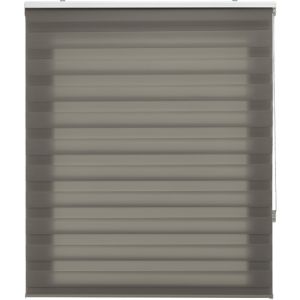 Blindecor lira | estor enrollable noche y día 80x180  gris antracita