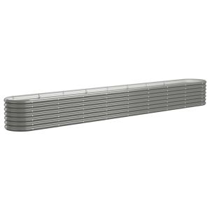 vidaXL jardinera arriate acero galvanizado gris 332x40x36 cm