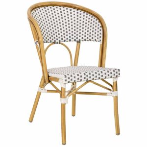 Silla de ratán blanco 50x61x86h cm
