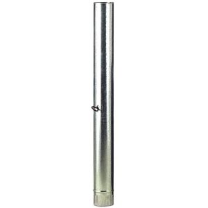 Tubería de estufa - wolfpack - 110 mm - galvanizado - longitud 1 m - color