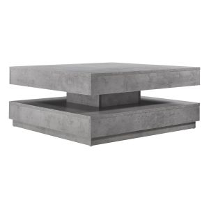 Mesa de centro con tablero giratorio 76 x 76