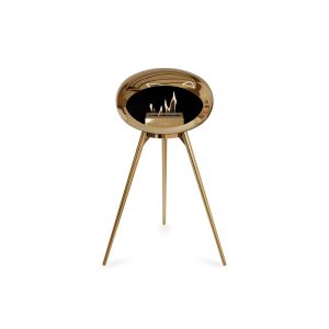 Chimenea de bioetanol de suelo alto cromado oro rosa