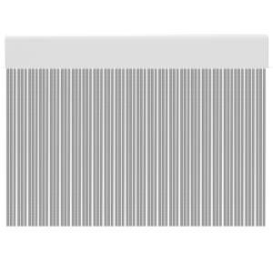 Cortina para puertas de PVC pastel gris con blanco / 120 x 220