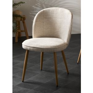 Silla isuan natur con patas madera 52x61x80 cms