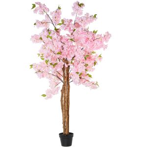 Planta artificial cerezo 180cm rosa cherry 4 troncos