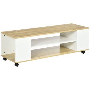 Mueble de tv 120x40x38.5 cm color blanco Homcom, hogar - muebles de salón
