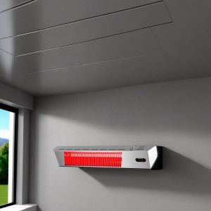Calefactor infrarrojo acero inoxidable aluminio 2000w con control smart par