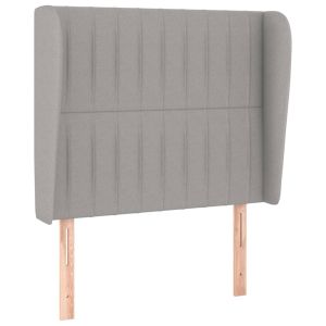 vidaXL cabecero con orejas de tela gris claro 103x23x118/128 cm