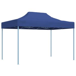 vidaXL toldos de fiesta 17 pcs azul con marco azul tela oxford
