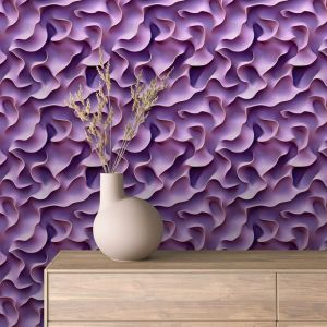 Papel pintado 3d olas moradas 60cm por 300cm