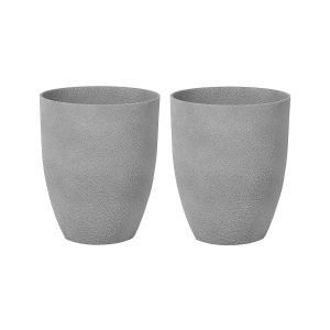 Conjunto de 2 macetas croton 35 cm gris