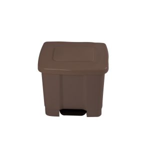35l | marrón claro | cubo de basura para el reciclaje – basurero con pedal