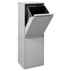 Arregui basic cr202-b cubo de basura y reciclaje de acero 2 x 17 l (34 l)