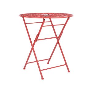 Mesa de balcón scario 70 cm 70 cm metal rojo