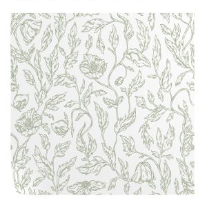Papel pintado hiedra hojas verdes blanco y verde