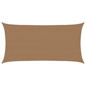 Toldo de vela hdpe gris taupe 160 g/m² 4x7 m