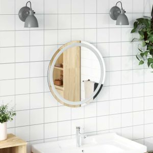 Espejo de baño LED redondo 50 cm