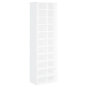 vidaXL zapatero de madera contrachapada blanco 54x34x183 cm