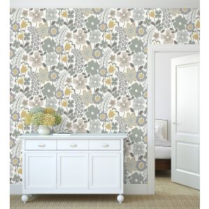 Papel pintado gaulan   de flores dibujadas estilo 5.23m²