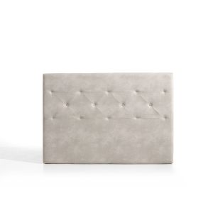 Cabecero zafiro para cama de 110 de tela blanco roto 115x115x8. Matris
