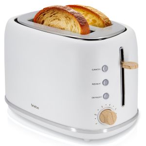 Nordic tostadora pan ranura ancha, tostador 2 briebe ta1166wht blanco 870w