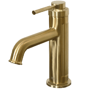Mitigeur de lavabo bas or brossé essebagno art deco