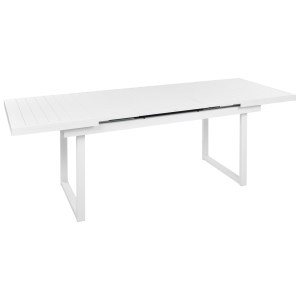 Mesa de jardín extensible valcanetto 180/240 cm 90 cm metal blanco