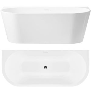 Rea bañera olimpia 150cm tapa cromo, 150x74,5x58 cm