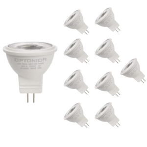 Bombilla LED gu4 / mr11 3w 12v (pack de 10) - blanco cálido 2300k