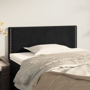 Cabecero de terciopelo negro 100x5x78/88 cm eso2205