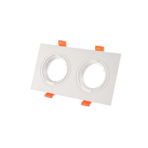 Embellecedor orientable empotrable en techo para 2 bombillas gu10/mr16