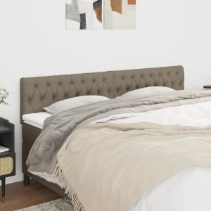 Cabeceros 2 unidades de tela gris taupe 100x7x78/88 cm eerf4771
