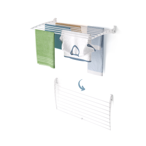 Tendedero pared compacto, 102 cm, foxydry fold down, blanco