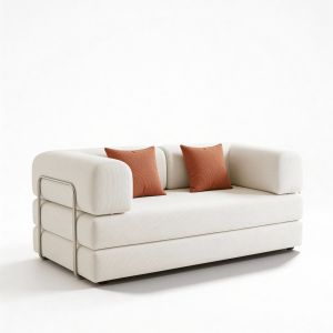 Sofá kaia convertible - blanco/arena
