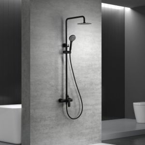 Conjunto ducha monomando ural negro mate-imex
