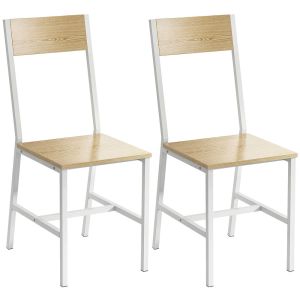 Silla de comedor 36x47x88.3 cm mdf, metal color marrón Homcom