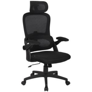 Silla de oficina ergonómica - negra - malla