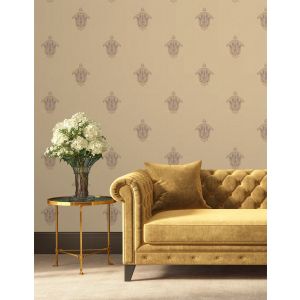 Papel pintado gaulan  flor hindú con  textura de tela tejida en 10.6m²