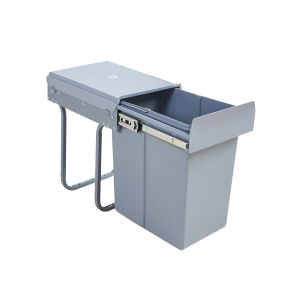 Cubo de basura extraíble froland capacidad 1x20l plástico/acero 34x26x42cm