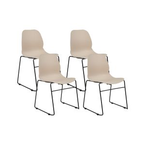 Conjunto de 4 sillas de conferencia panora beige