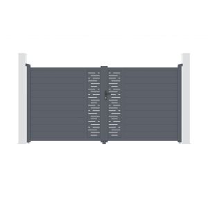 Puerta batiente de aluminio 3,5m arlberg a.180cm
