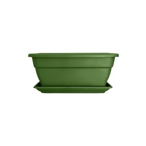 40 cm | verde | jardinera con plato incorporado para pla - jardin202