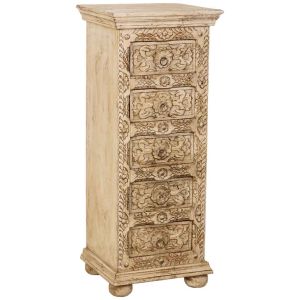 Sinfonier de madera artesanal con 5 cajones 45x40x100h cm