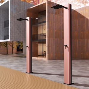 Imex - ducha piscina exterior acero s.316 con agua calentada